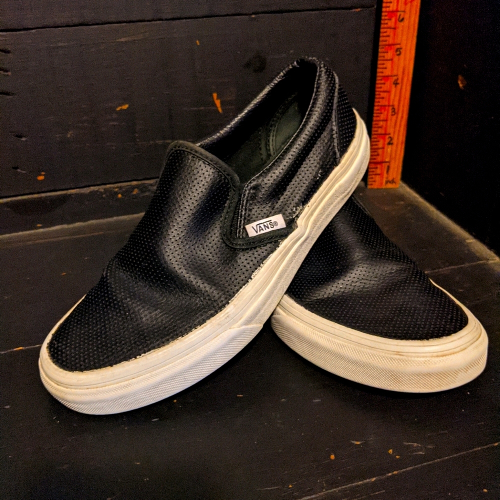 Vans leather slip on.  GUC.